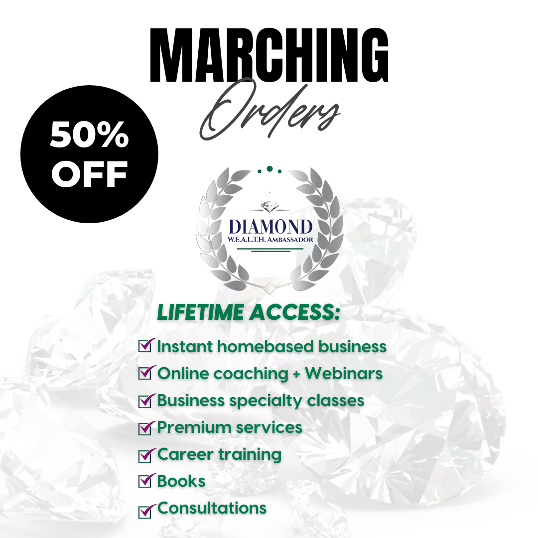 DIAMOND W.E.A.L.T.H. Ambassador Lifetime Membership 50% Off - Upgrade Credit from Platinum