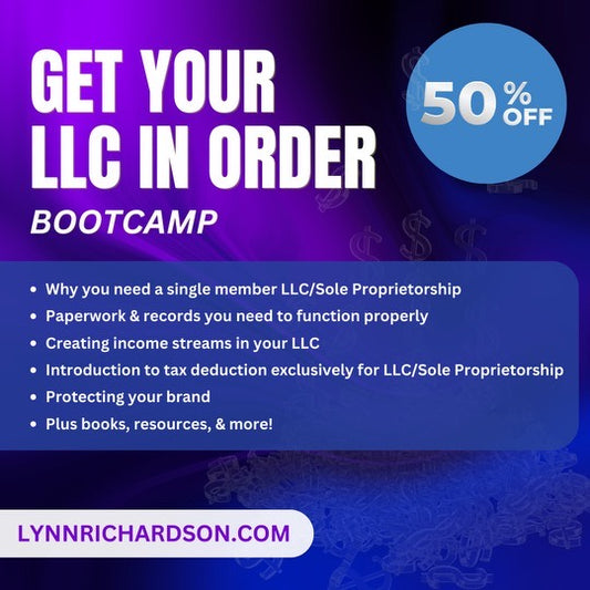 Get Your LLC In Order Bootcamp - $89 with 50% Off!